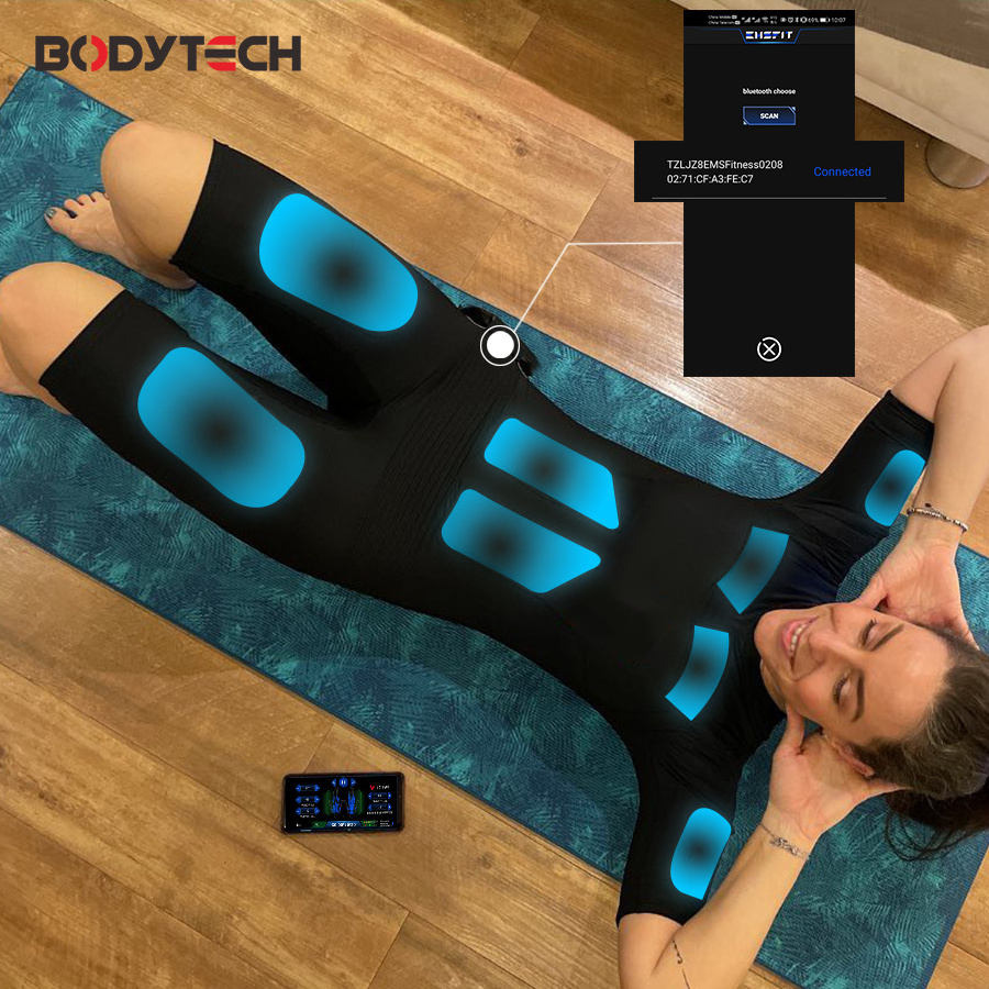 EMS Muscle Stimulator machine Fitness Whole body Training home system ems body silicone body suit