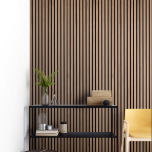 Fireproof wood or Melamine finish Polyester Acoustic Wall  Wooden polyester Board Slat Wood Slat Wall Panel