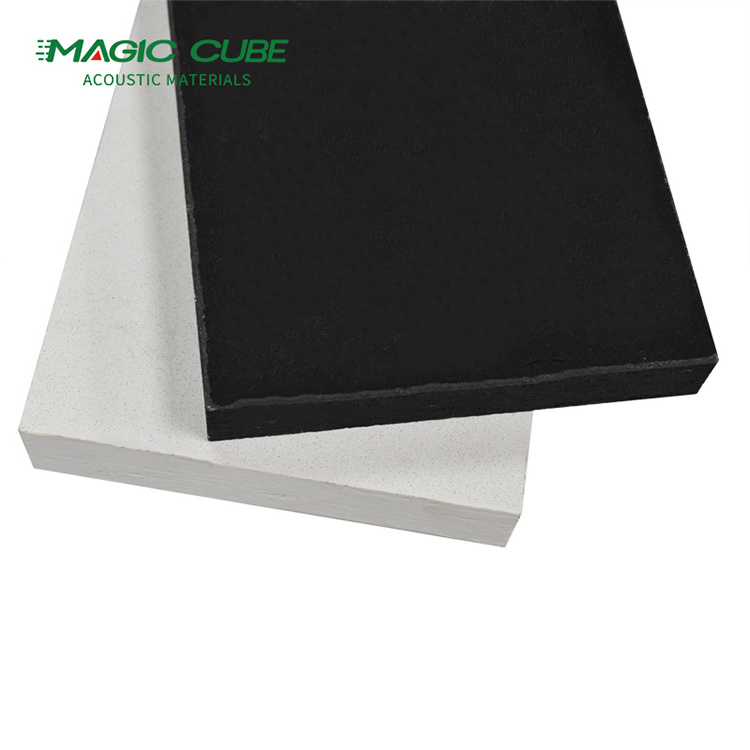 Customization size factory direct fiberglass acoustic wool ceiling tile for wall and ceiling