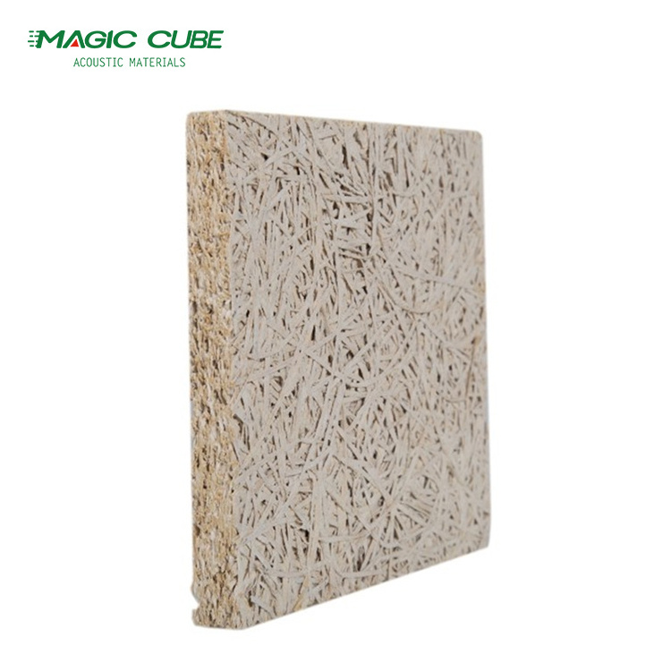 Anti-fire wall and Ceiling Tiles  Wooden Fiber soundproofing acoustic wood wool panels For Building Noise proof