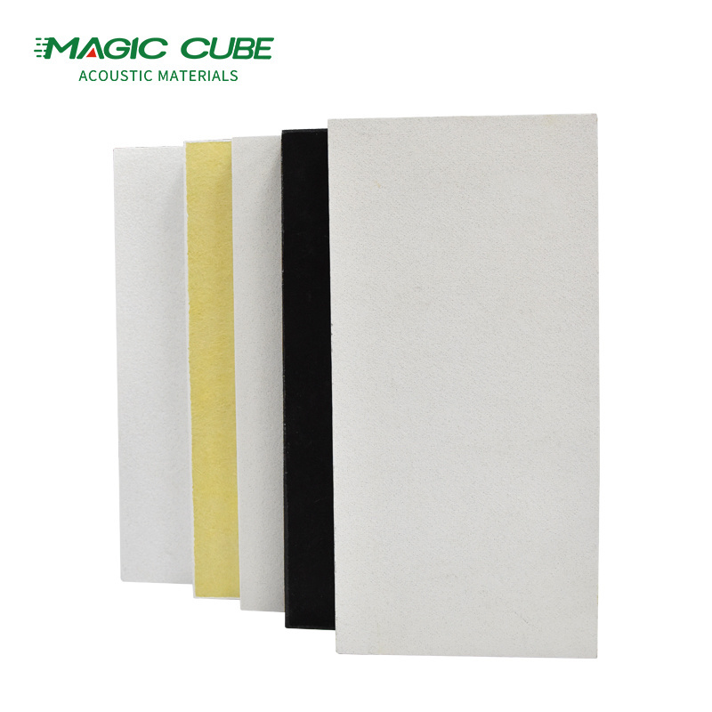 Sound deadening tiles acoustic white fiberglass false ceiling soundproof panels For Hot selling