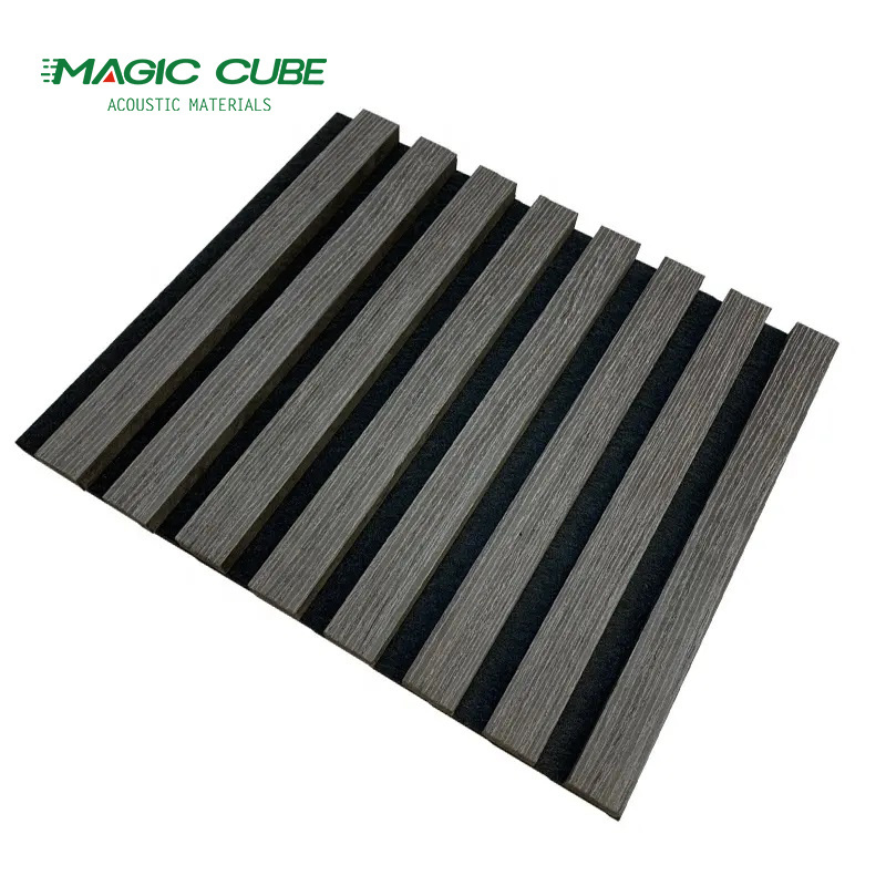 Diy Acoustic slat wood wall panel black slat wall