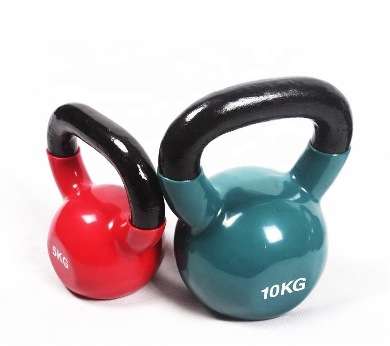 FullBody Workout Weight Loss & Strength Training PVC Dipping Coated Vinyl Kettlebell