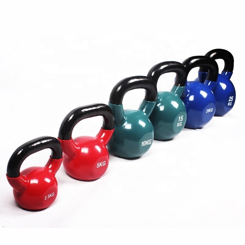 FullBody Workout Weight Loss & Strength Training PVC Dipping Coated Vinyl Kettlebell