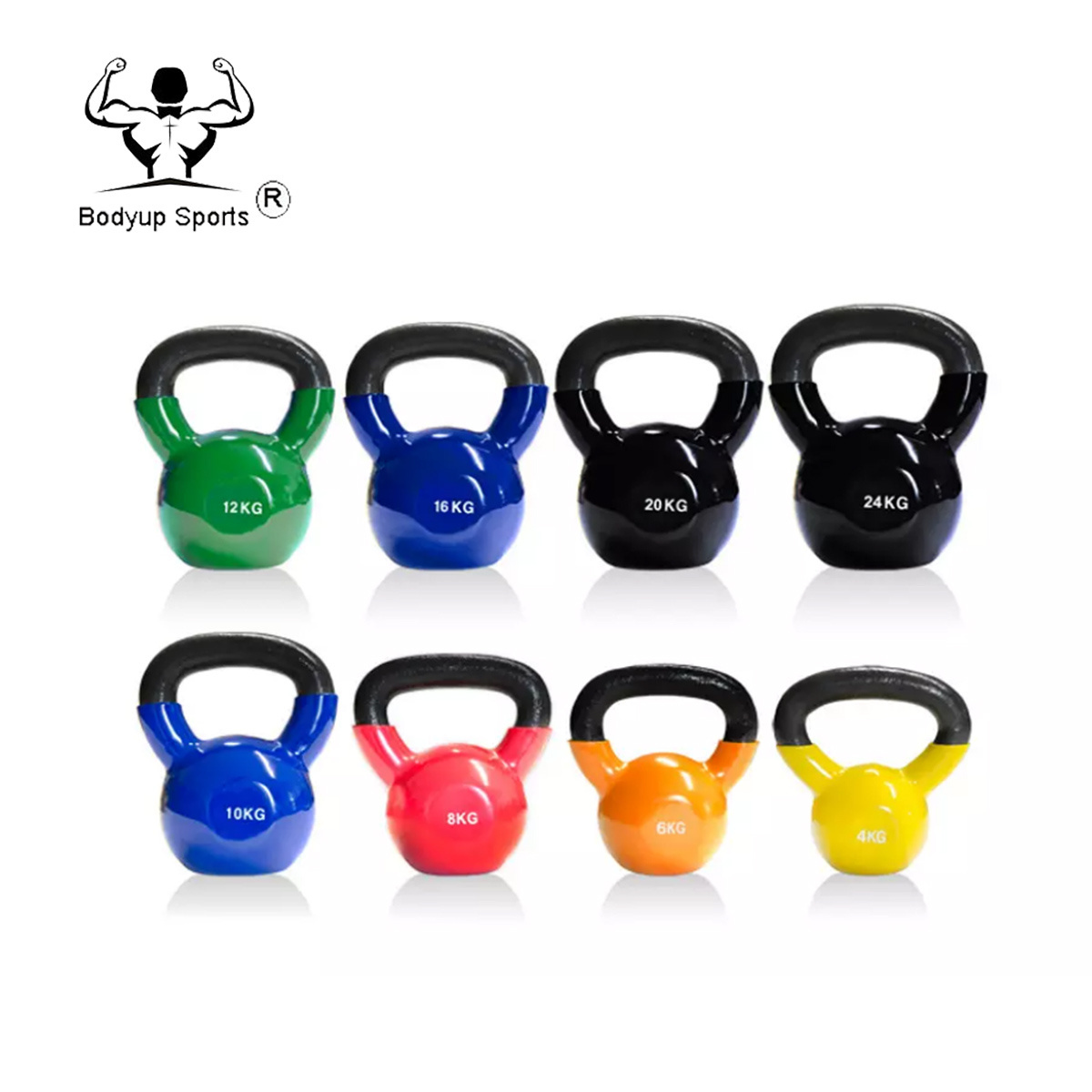 FullBody Workout Weight Loss & Strength Training PVC Dipping Coated Vinyl Kettlebell