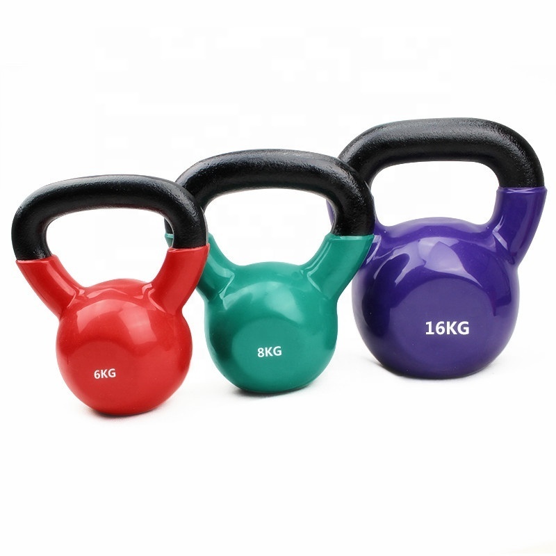 FullBody Workout Weight Loss & Strength Training PVC Dipping Coated Vinyl Kettlebell