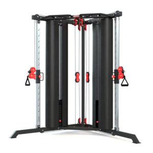 Home Gym Functional Trainer Cable Machine, Dual Adjustable Pulley Machine with Plastic Weight Stacks