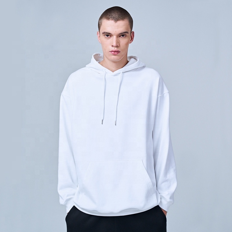 Custom Mens Fashion Pullover French Terry 360G 480G Cotton Heavyweight Solid Casual Sports Hooded Sweatshirt Oversized Hoodie