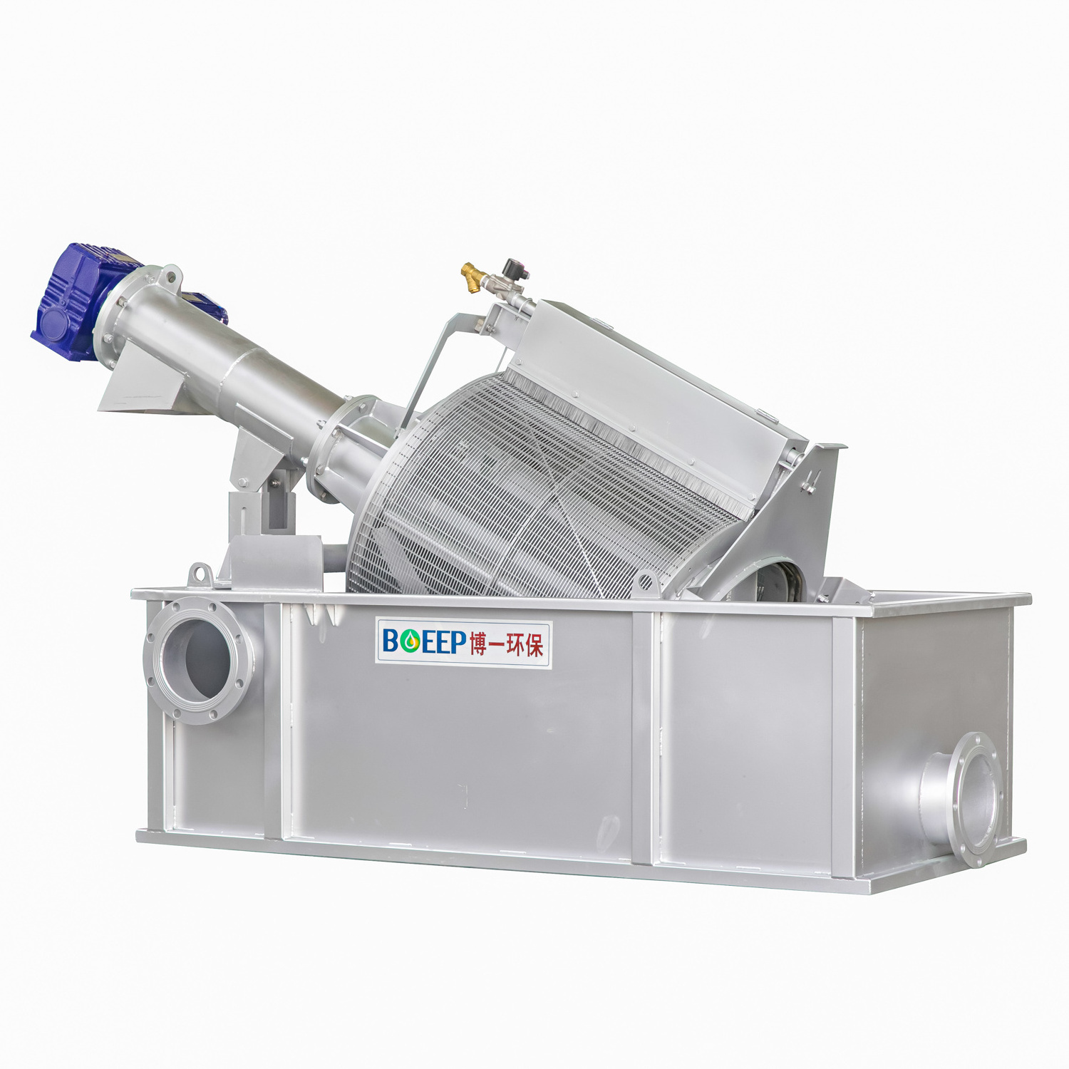 Hot Sale Stainless Steel Sewage Treatment Plant Rotary Drum Fine Screen Automatic Rotary Drum Screen