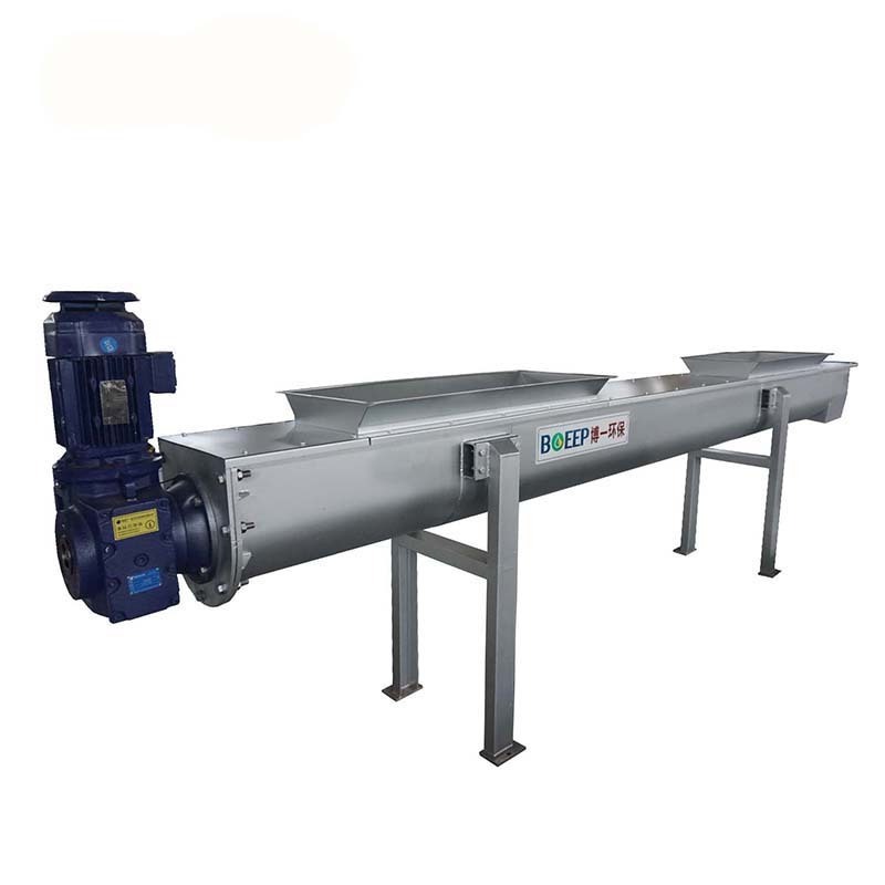 Customized  Stainless Steel horizontal Inclined Screw Auger  Sludge Cake Shaftless Conveyor