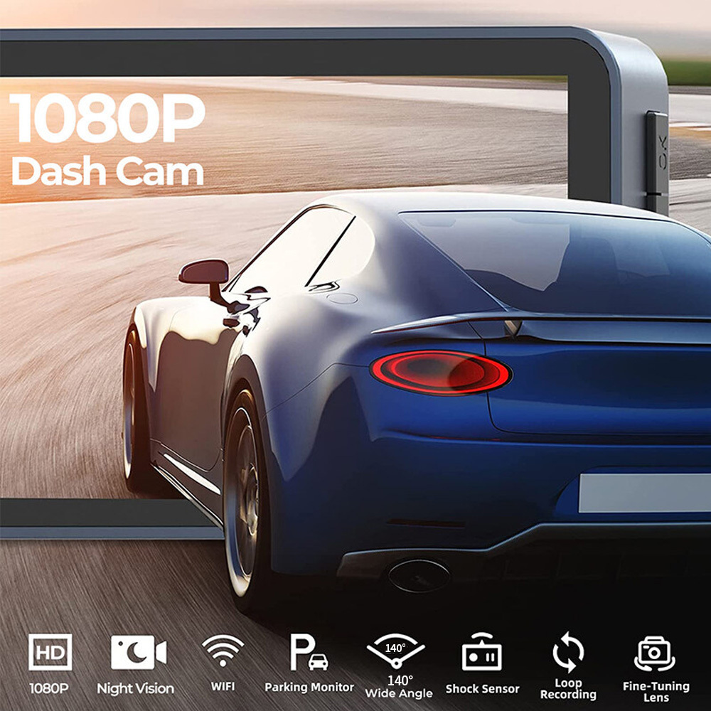 1080P Full Hd Front And Rear Dual Lens Car Video Recorder Reversing Parking Aid Wifi Dash Cam  Vehicle Wireless Car Camera Dvr