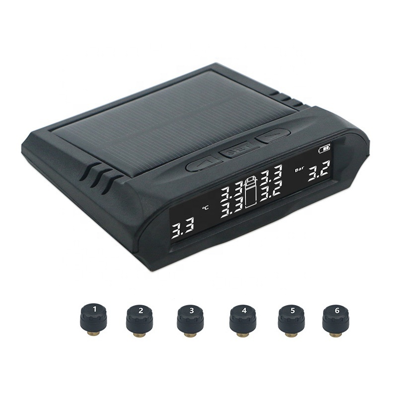 Heavy Truck Universal Tire Pressure Monitoring System with 6 External Sensors 0.1-15 Bar