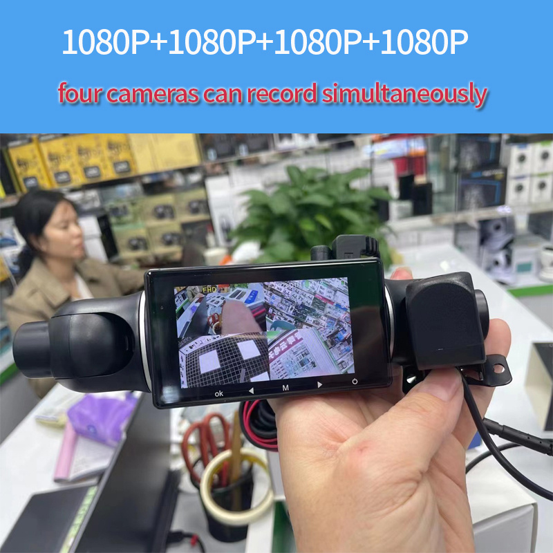 New 3inch 4 Camera Full HD 1080p+1080p+1080p+1080P Car Dvr IR Dual Lens Dash Cam  Wifi 4 channels Parking Guard Car Black Box