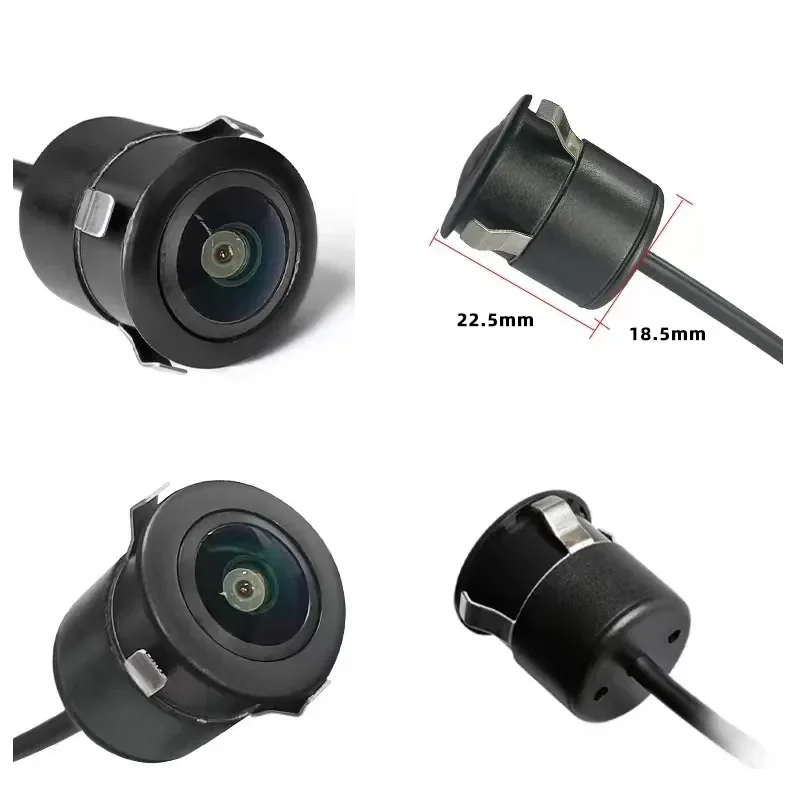 Flush mounting Front Rear View 18.5mm Hidden HD CMOS Night Vision Car Camera Reverse Camera AHD 720P