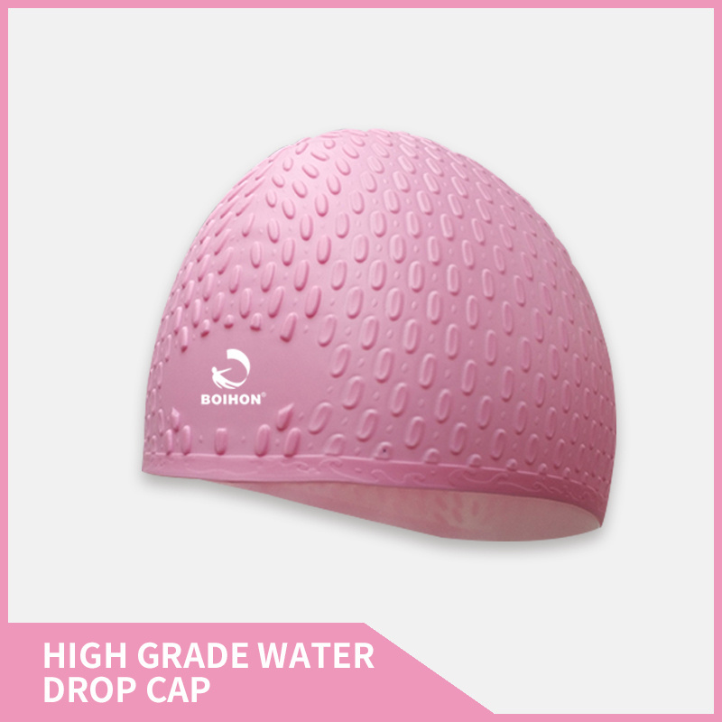 High quality latex adult swim caps OEM silicone multi-colors custom swim caps