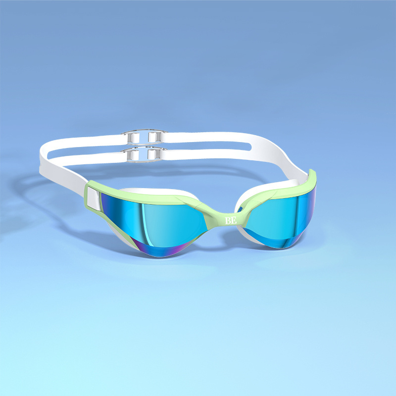 Competition custom logo mirrored swim goggles UV protection racing adult best swimming glass