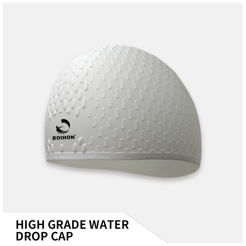 High quality latex adult swim caps OEM silicone multi-colors custom swim caps