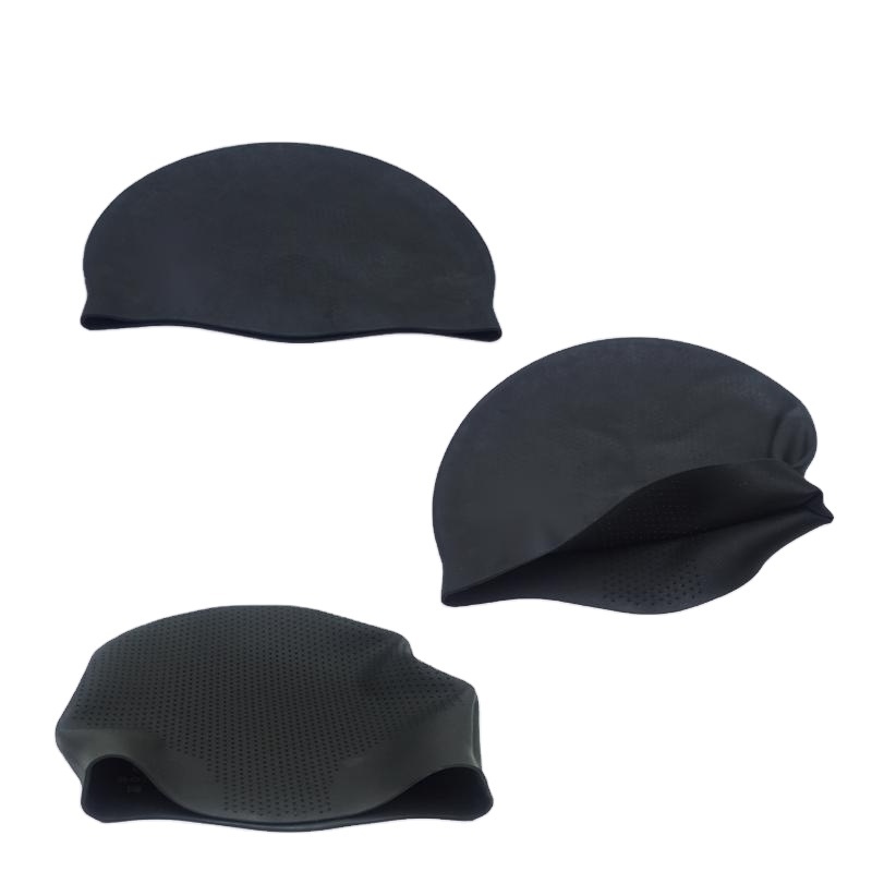 Printing logo college waterproof swim cap adult inner particle silicone swimming caps