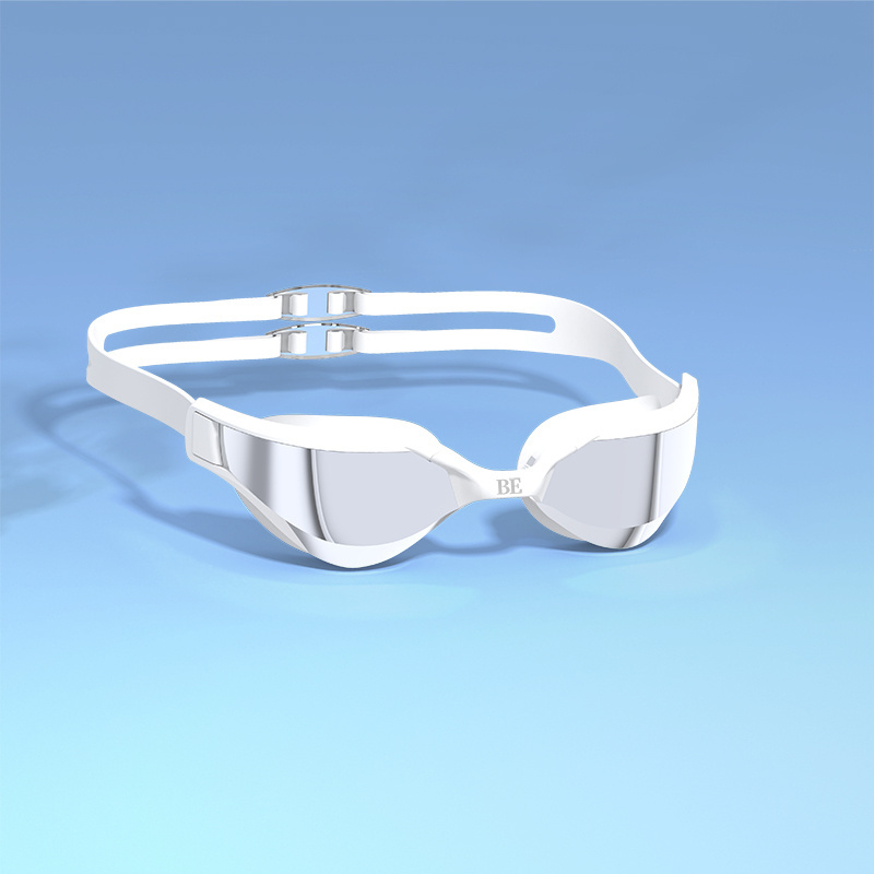 Competition custom logo mirrored swim goggles UV protection racing adult best swimming glass