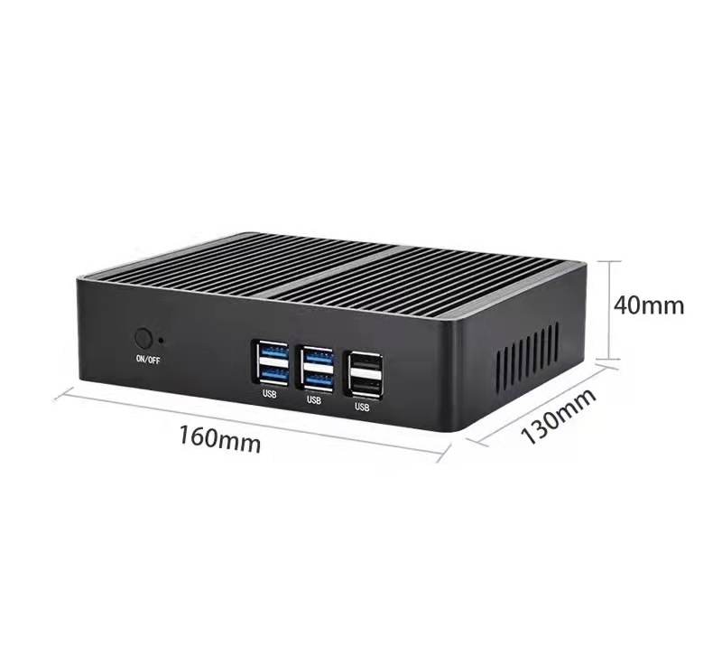 J1800 Dual Core I5 I7 Embedded Industrial Fanless XCY Mini PC Control Host Computer for Business SSD Windows 10 64GB 128GB DDR3