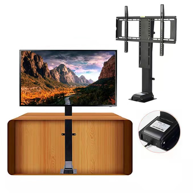 Remote control automatic lift 32 to 70 inch tv lift mechanism motorized wired control for smart tv lift cabinet