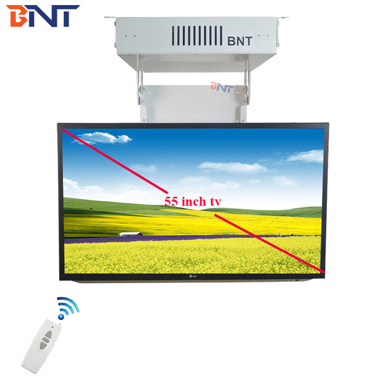 BNT 2019 new product hidden ceiling type  motorized flip down tv lift with wireless remote control