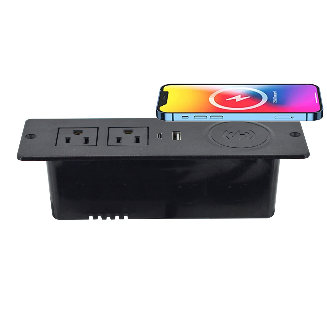 BNT wholesale sofa usb charger socket desktop usb outlet 5v 2.1a built-in desk ABS sofa socket outlet wireless charger charger