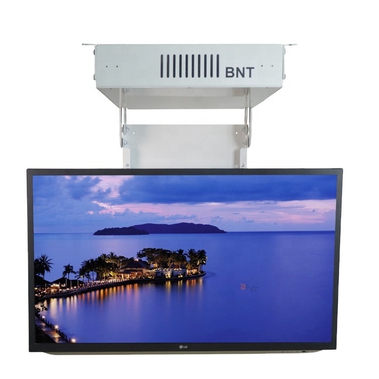 BNT 2019 new product hidden ceiling type  motorized flip down tv lift with wireless remote control