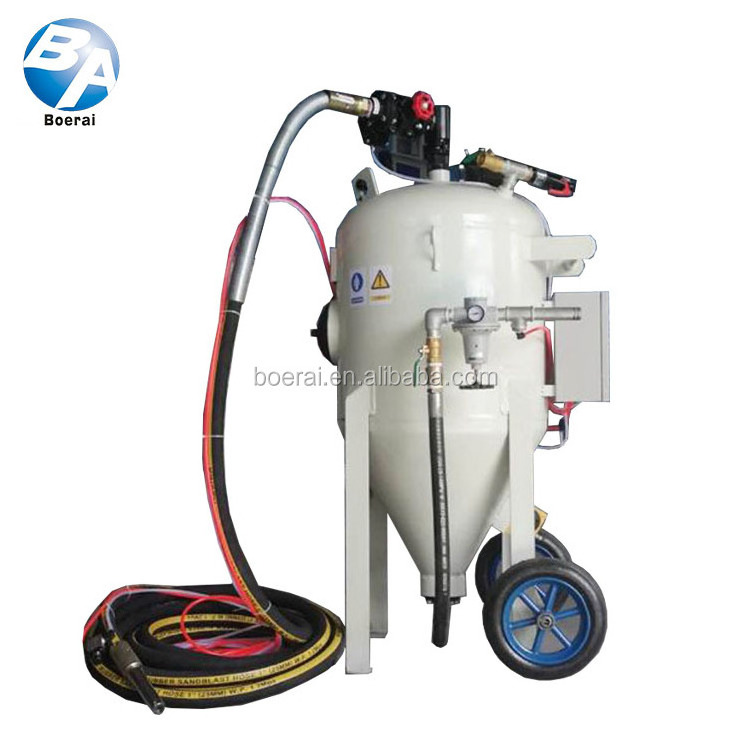 BOERAI pressure shot blasting machine Soda sandblasting pot  dustless sand blasting