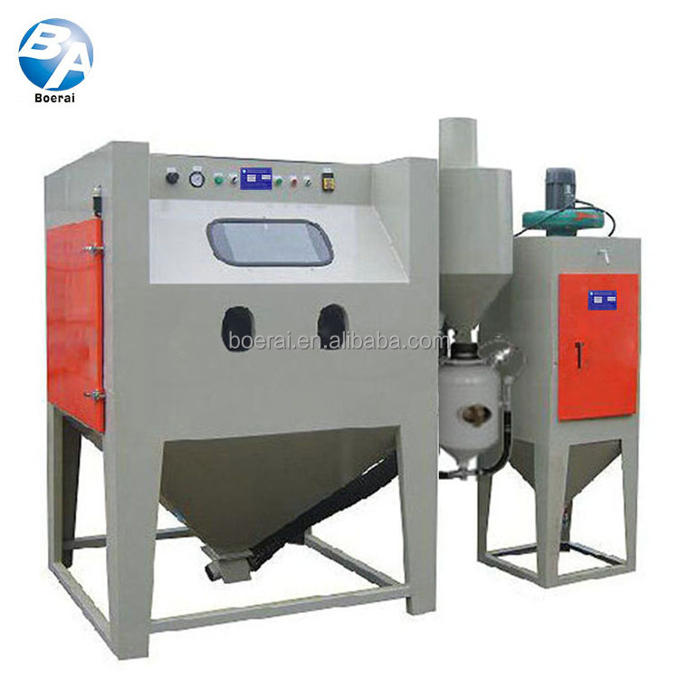 Direct pressure sandblasting cabinet with Cyclone - Pressure pot  and Independent dust collector