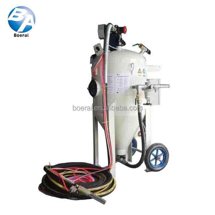 BOERAI pressure shot blasting machine Soda sandblasting pot  dustless sand blasting