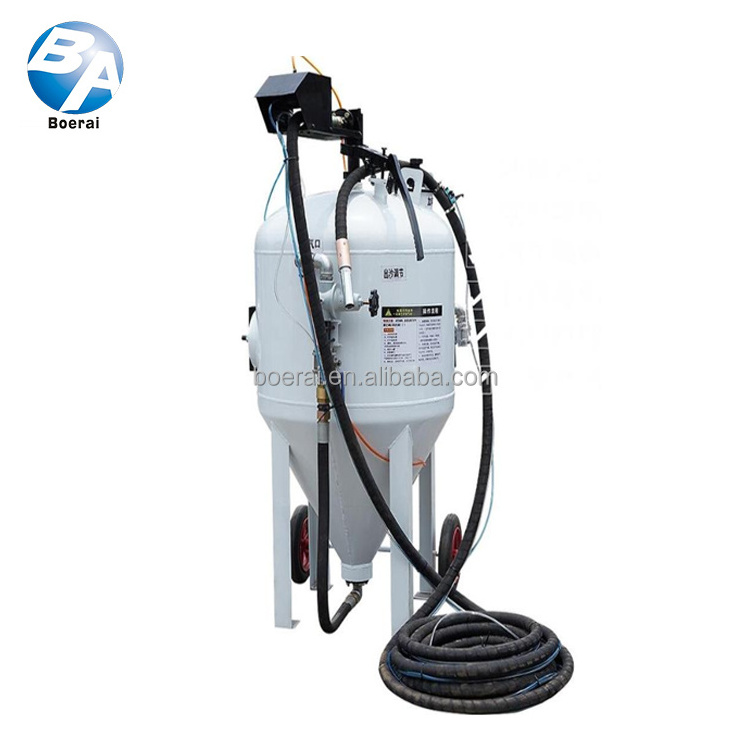 BOERAI pressure shot blasting machine Soda sandblasting pot  dustless sand blasting