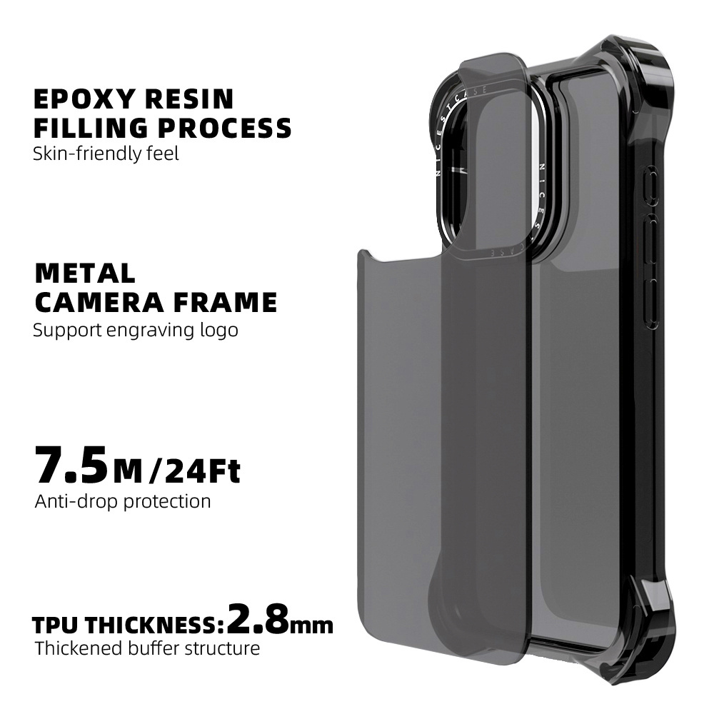 7.5M Drop Protection Clear Phone Cases Bulk Wholesale Tpu Cell Phone Case For Custom Printing For Iphone 15 Pro Max Case