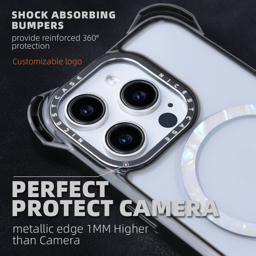 7.5M Anti Shock TPU Clear Designer Phone Cases For iphone 15 Pro Case Magnetic Custom Phone Case For iphone 16 15 14 13 Pro Max