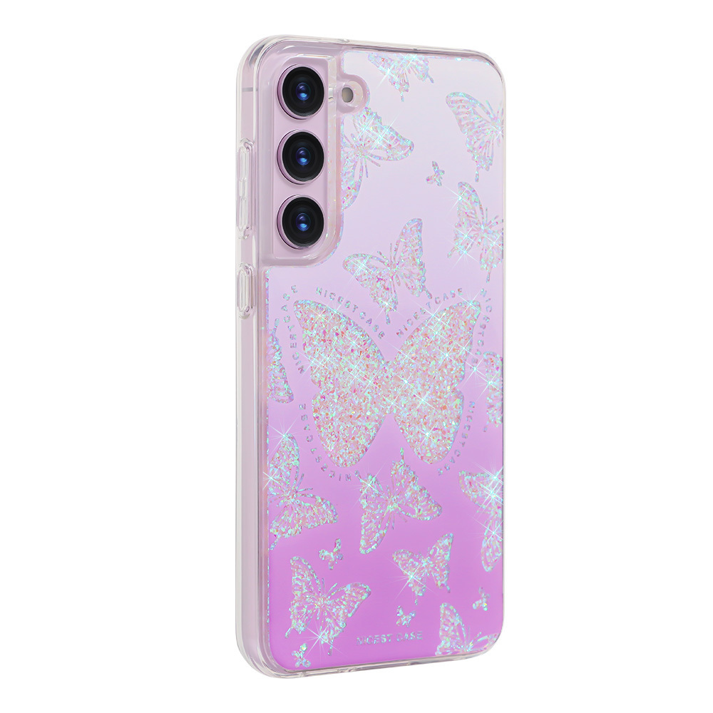 Luxurious Ladies Glitters UV Print Phone Cases Cover Luxury Cell Phone Case For Samsung for Galaxy S23 S24 S22 Plus Case