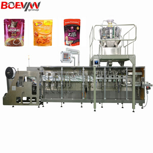 high speed automatic standup milk powder pouch filling sealing gummy candy pellet doypack packing machine