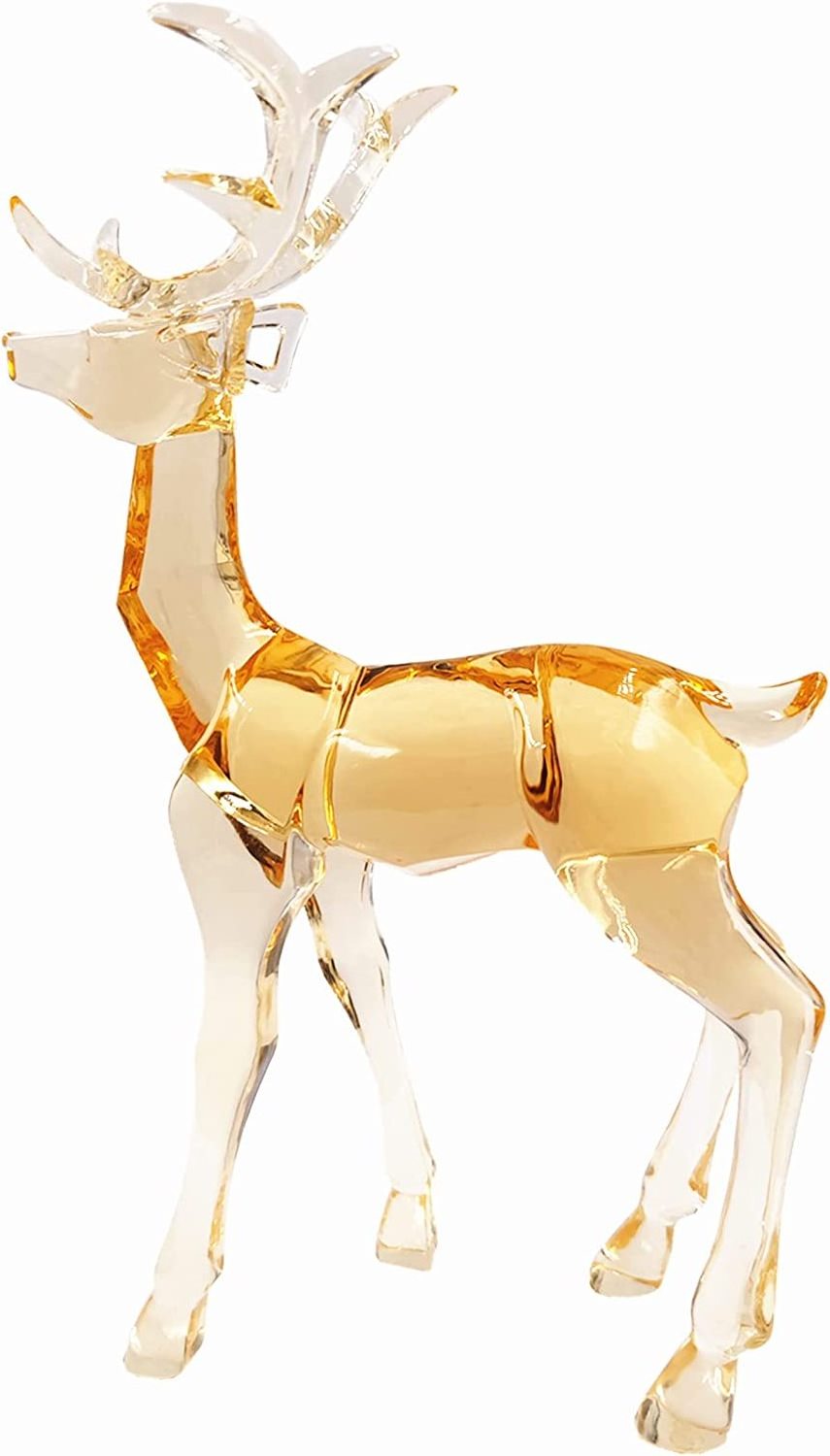 OEM Coleccion de figuras de ciervos Acrylic Reindeer Deer Figurine  Collection resin garden deer statues