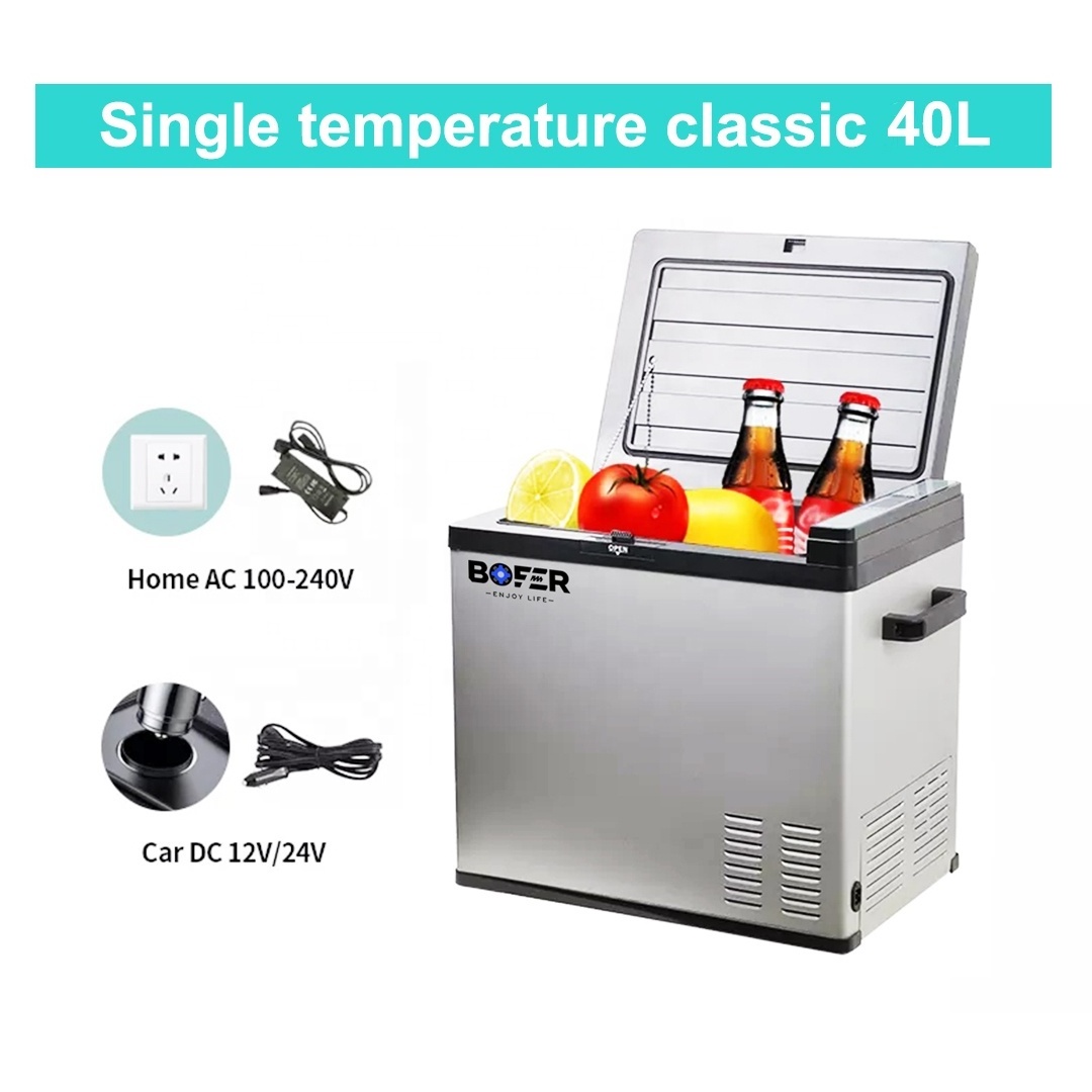 Portable Refrigerator 40L 42Quart Car Mini Fridge Freezer 12/24V DC 100/240V AC Electric Compressor Cooler