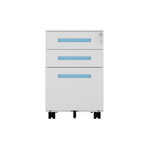 White whit lock office furniture Vertical 4 3 Drawers Metal Filling Cabinet 3 Layer Steel storage metal units file cabinet