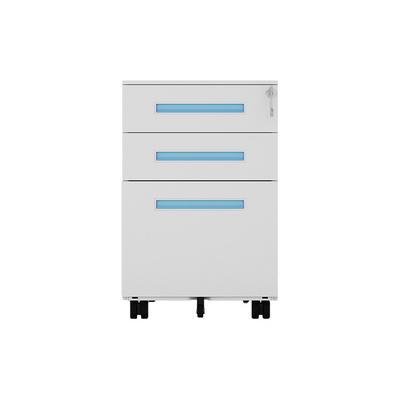 White whit lock office furniture Vertical 4 3 Drawers Metal Filling Cabinet 3 Layer Steel storage metal units file cabinet