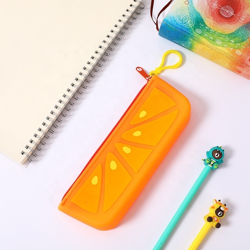 2023  Hot Selling Customize Printed Silicone Fruit Pencil Cases and Pencil Bag