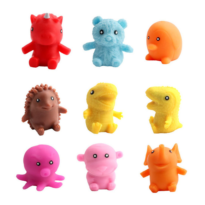 Hot Selling Squishy Mini Animal Anti Stress Soft Sand-Filled Stretchy Animals TPR Relieve Toys