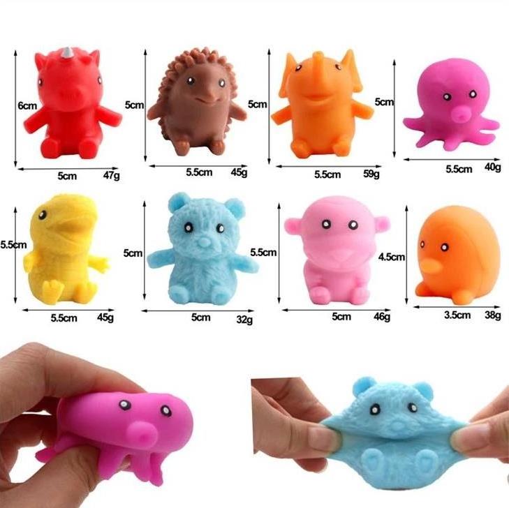 Hot Selling Squishy Mini Animal Anti Stress Soft Sand-Filled Stretchy Animals TPR Relieve Toys