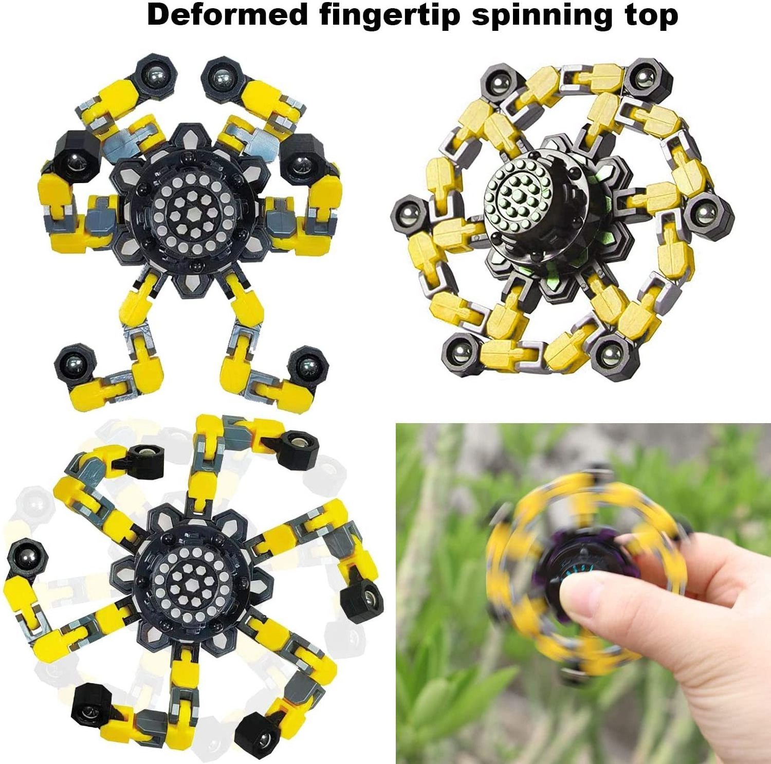 DIY Transformable Chain Mechanical Spiral Twister Fingertip Hand Spinner Funny Sensory Fidget Spinners Toys