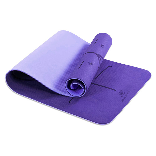 thick workout exercise gaiam TPE yoga mat - premium eco friendly grip 3mm 4mm 5mm 6mm 8mm 10mm anti slip non toxic print extra