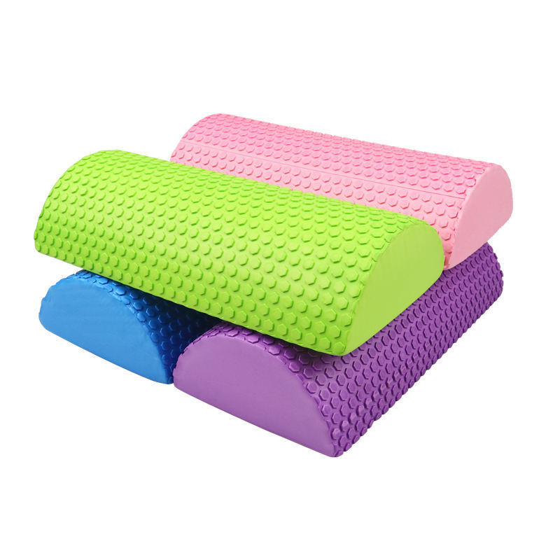 Wholesale high Density Colourful Half Round Soft EVA Foam Yoga Roller Fitness Pilates Foam Roller