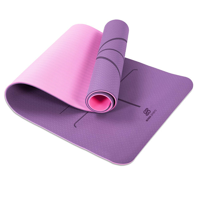 thick workout exercise gaiam TPE yoga mat - premium eco friendly grip 3mm 4mm 5mm 6mm 8mm 10mm anti slip non toxic print extra