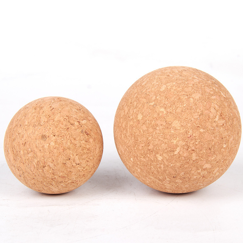 Non-toxic Recycled Lacrosse Peanut Shape Cork Massage Ball for Yoga Pilates Exercise