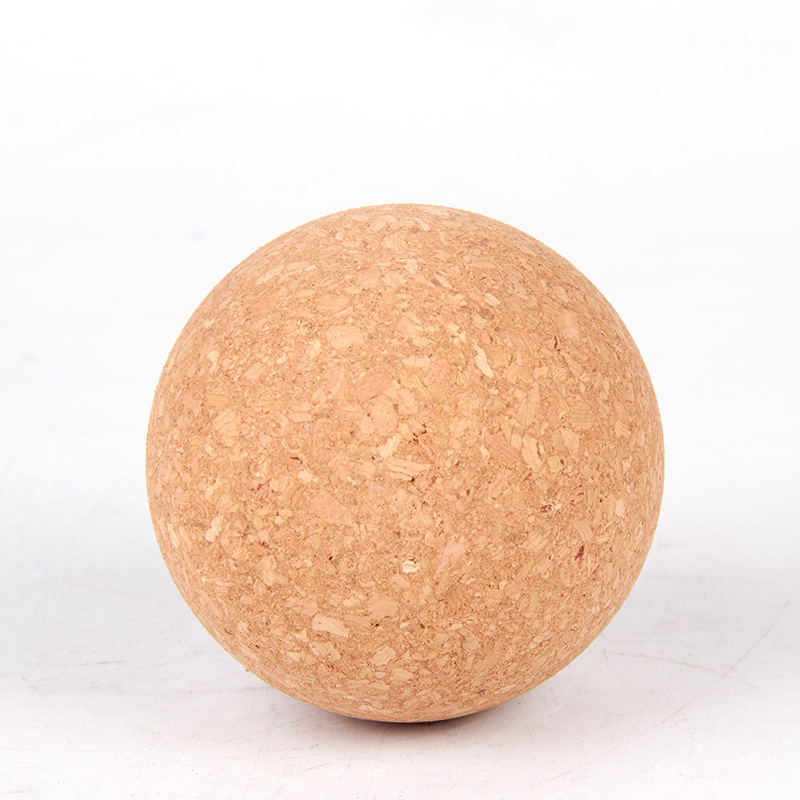 Non-toxic Recycled Lacrosse Peanut Shape Cork Massage Ball for Yoga Pilates Exercise