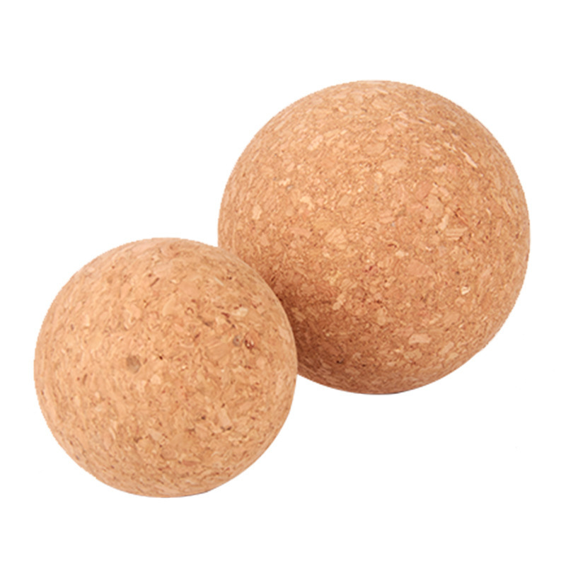 Non-toxic Recycled Lacrosse Peanut Shape Cork Massage Ball for Yoga Pilates Exercise